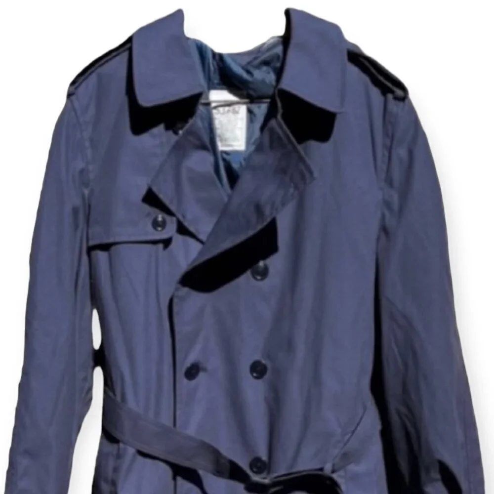🌻Conversion Air Force Blue All-Weather Military Trench Coat Size 42XL